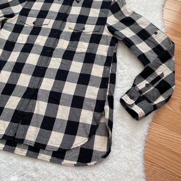 Denim & Supply NWOT Ralph Lauren Women's Long Sleeve Cotton Shirt, Black/Wh, M - Picture 8 of 9